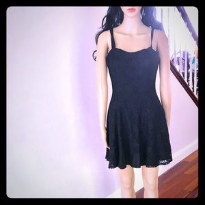 Vintage Black Lace Cocktail Dress
